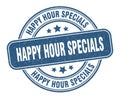 happy hour specials stamp. happy hour specials round grunge sign. Royalty Free Stock Photo