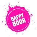 Happy hour splashing vector icon