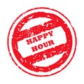 Happy Hour Stamp Royalty Free Stock Photo