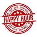 Happy Hour Stamp. Eps 10 Vector Royalty Free Stock Photo