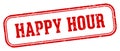happy hour stamp. happy hour rectangular stamp on white background Royalty Free Stock Photo