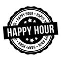 Happy Hour Stamp. Vector Badge Royalty Free Stock Photo