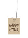 Happy hour tag Royalty Free Stock Photo