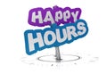 Happy hours sign Royalty Free Stock Photo