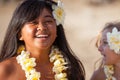 Happy Hula Girl at the beach Royalty Free Stock Photo