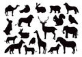 Happy hunting doodle isolated flat silhouettes vector Royalty Free Stock Photo