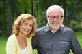 Happy husband and wife smiling outdoors Royalty Free Stock Photo