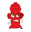 Happy hydrant cartoon