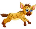 Happy hyena cartoon running