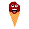 Happy ice cream emoticon