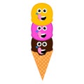 Happy ice cream emoticon