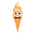 Happy ice cream emoticon