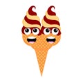 Happy ice cream emoticon