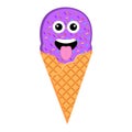 Happy ice cream emoticon