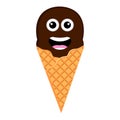 Happy ice cream emoticon