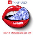 Happy independence card United States of America, 4 th July. Vector