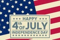 Happy Independence Day background template. Happy 4th of july poster. Royalty Free Stock Photo