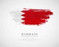 Happy independence day of bahrain with artistic country flag vector