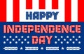 Happy Independence Day banner for USA national holiday. Vector illustration. Royalty Free Stock Photo