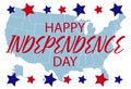 Happy Independence Day Banner USA, 4th of July, flag of USA. Royalty Free Stock Photo