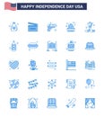 Happy Independence Day 25 Blues Icon Pack for Web and Print hockey; usa; gun; landmark; building
