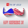 Happy independence day card United States of America, 4 th July. Vector