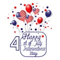 Happy independence day card vector illustration eps10 Royalty Free Stock Photo