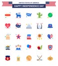 Happy Independence Day 25 Flats Icon Pack for Web and Print baseball; american; map; plent; cactus