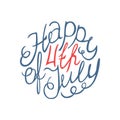 Happy Independence day handlettering element