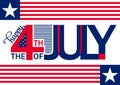 Happy Independence Day horizontal backgrond. July 4th. Fourth. Vector - Memorial. Flag. Patriotic celebrate