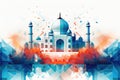 Happy independence day of india graphic design, Vector illustration. Generative ai