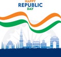 Happy independence day india poster design Royalty Free Stock Photo