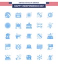 Happy Independence Day Pack of 25 Blues Signs and Symbols for money; american ball; bird; sports; ball