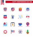 Happy Independence Day Pack of 16 Flats Signs and Symbols for paper; drink; international flag; beverage; usa