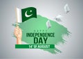 Happy Independence day Pakistan 14th august. vector illustration.greeting card Royalty Free Stock Photo