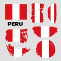 Happy independence day of Peru greeting background.