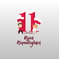 11 november, Poland Happy Independence Day greeting card.