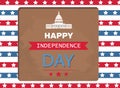 Happy Independence Day Poster Washington Capitol