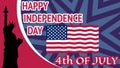 happy independence day 4th of July concept illustration