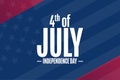 Happy Independence Day. 4th of July. USA. Holiday concept. Template for background, banner, card, poster with text Royalty Free Stock Photo