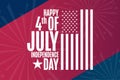 Happy Independence Day. 4th of July. USA. Holiday concept. Template for background, banner, card, poster with text Royalty Free Stock Photo