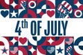 Happy Independence Day. 4th of July. USA. Holiday concept. Template for background, banner, card, poster with text Royalty Free Stock Photo