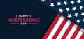 Happy Independence Day of United States of America 4th of July with American Flag background Royalty Free Stock Photo