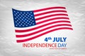 Happy independence day United States of America, 4th of July card with flat design Royalty Free Stock Photo