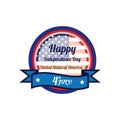 happy independence day usa label. Vector illustration decorative design Royalty Free Stock Photo