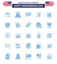 Happy Independence Day USA Pack of 25 Creative Blues of usa; house; states; building; popsicle