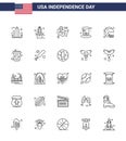 Happy Independence Day USA Pack of 25 Creative Lines of football; usa; pot; presidents; day