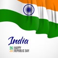 Happy India Republic Day26 January. Vector Illustration Royalty Free Stock Photo