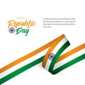Happy India Republic Day Vector Design Illustration
