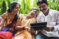 A happy Indian family spending time together